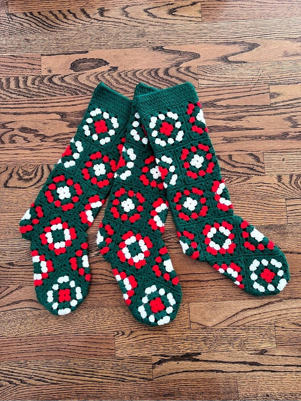 Granny Square Crochet Christmas Stockings